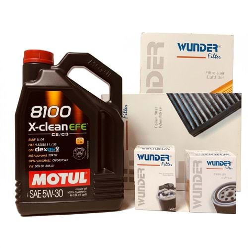 Opel Opel Astra H 1.4 2004 2014 Arası Benzin Bakım Set Motul 5W30 Yağ Wunder Filtre