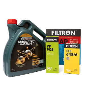 Opel Opel Astra H 1.6 2004 2014 Arası Benzin Bakım Set Castrol 5W30 Yağ Filtron Filtre